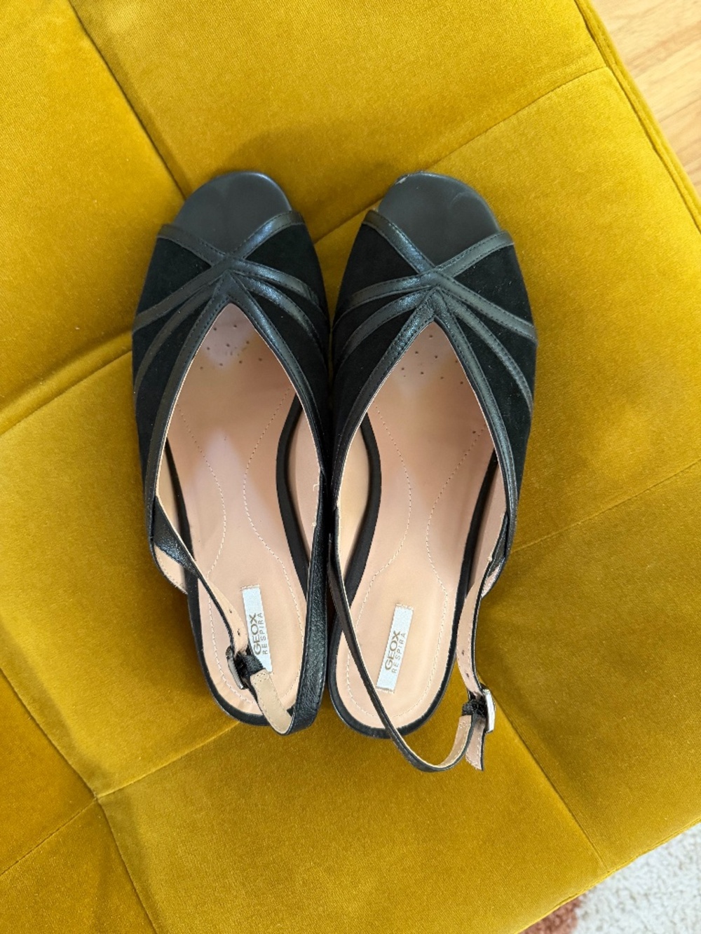Geox Open-Toed Slingback Flats